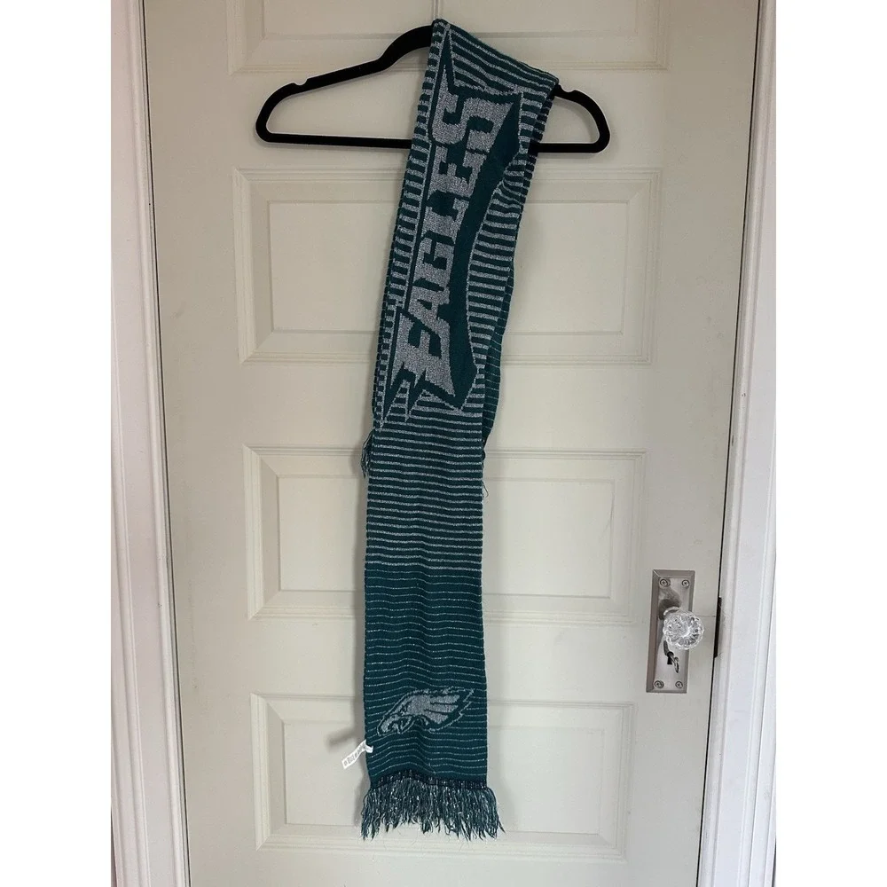 Philadelphia Eagles Scarf Teal/Gray - Forever Collectibles About 62 Inches Long